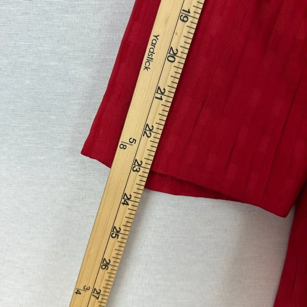SIMONTON SAYS WOMEN'S RED SQUARED DESIGNED JACKET BLAZER HIDDEN BUTTON SIZE S - Picture 7 of 11